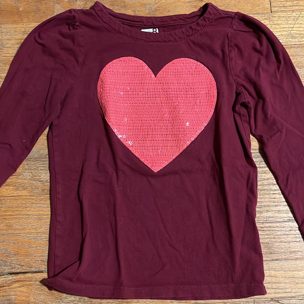 Crazy 8 Sequin Heart Shirt